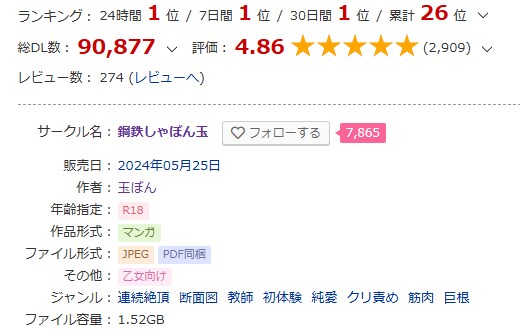 DLsite［カノジョは要らない服部先生］作品ページ